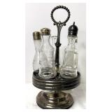 Victorian condiment cruet caddy