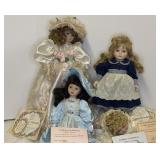 4 Porcelin Dolls