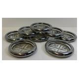 Set of Silver Rimmed Coasters