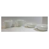 Milkglass Hobnail pattern Irredescent