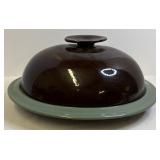 Zanesville Pottery Large Brown and Teal Platter