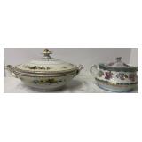 2 Covered dishes Bavarian Heinrich Senta,...