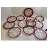Indian Glass Ruby Red - Plates 14