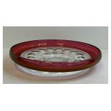 Indian Glass Ruby Red - Round Platter 12'