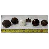 5Vintage  Door knobs