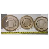 Depression Glass Amber with gold trim