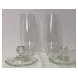 2 Candlewick Candlesticks