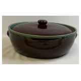 Zanesville Pottery Brown and Teal Large Bean...