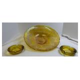 Amber yellow glass