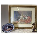 Cat Picture (24'X20'), Cate Plate, Cat Figurine