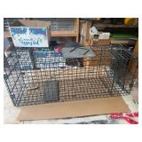 Metal Live Animal Trap with Spring-Loaded Door