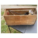 Wooden Toolbox with Assorted Tools