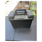 Plastic Tool Box with Assorted Tools and Hardware