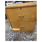 Two-Drawer Wooden Filing Cabinet