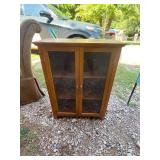 Wooden Cabinet with Dual Glass Doors