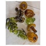 Blown Glass Fruits and Grapes