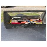 Metal Tool Box with Assorted Hand Tools