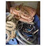 Box with Baseball Glove and Mixed Hardware