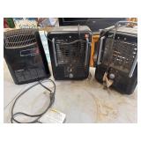 3 Electric Space Heaters by Lasko and Comfort Zone