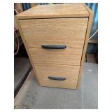 Two-Drawer Faux Wooden File Cabinet