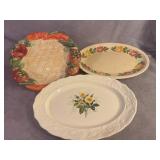 3 Decorative Ceramic Platters