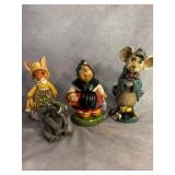 Resin and Ceramic Figurines and Bank