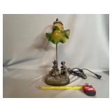 Art Nouveau Table Lamp with Sculpted Base