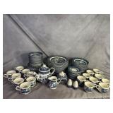 Churchill Blue Willow Transferware Dinnerware Set
