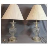 Violetta Cut Lead Crystal Table Lamps