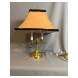 Brass Table Lamp with Fabric Shade