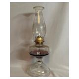 Clear Glass Oil Lamp with Brass Burner