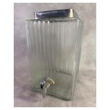13' Ribbed Glass Beverage Dispenser