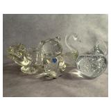 Glass Figurines, Including Fenton and Avon