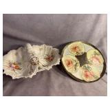 Hand-Painted Porcelain Dish and Plate Set