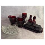 Avon Ruby and Clear Glassware Collection