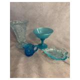 Blue Colored Glass Decor