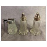 Glass Salt and Pepper Shakers with Syrup Dispenser