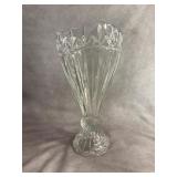Large Lead Crystal Vase, 14 Inches Tall
