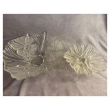 Floral-Themed Clear and Frosted Glass