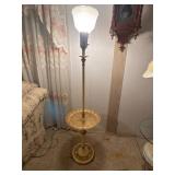 60-Inch Gold-Tone Floor Lamp with Fabric Shade