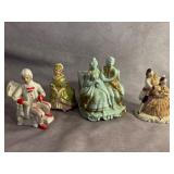 4 Decorative Porcelain Figurines