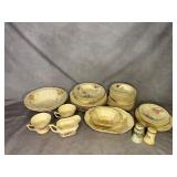 Edwin M. Knowles Floral Dinnerware Set