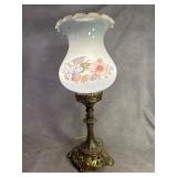 Reproduction Lamp with Iridescent Globe