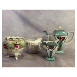 4-Piece Hand-Painted Porcelain Set, Made in Japan