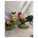 Cast Iron Rooster and Animal Figurines