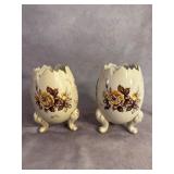 Napco Ware Cracked Egg Ceramic Vases