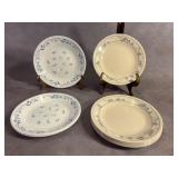 Corelle Blue Floral Plates, Assorted Patterns