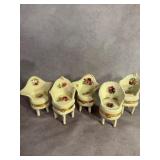 5 Porcelain Jewelry Holder Chairs