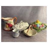 Porcelain Tableware, Fitz and Floyd Basket