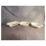 Anchor Hocking Orange Floral Dishes